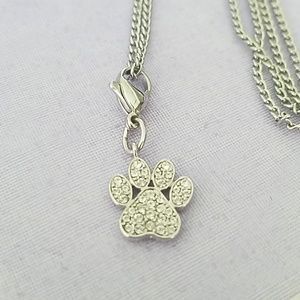 Puppy paw necklace. 10 in chain. Adjustable clasp.